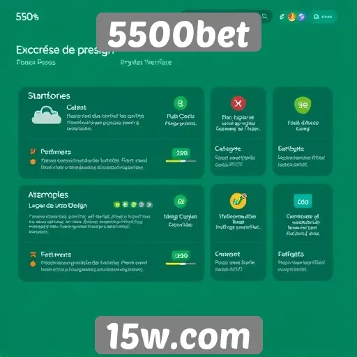 Avaliação da interface do usuário do site 5500bet
